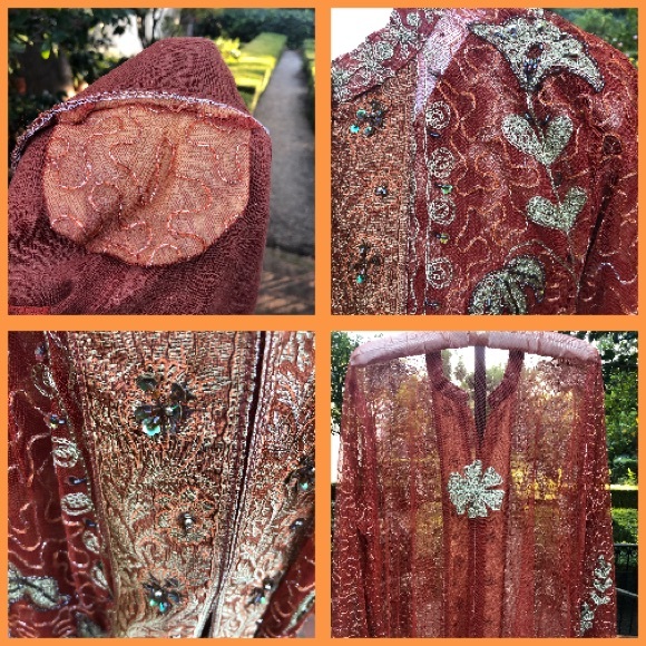 ❤️ Vtg Embroidered Women’s Caftan Kaftan Plus 1X - Picture 10 of 11